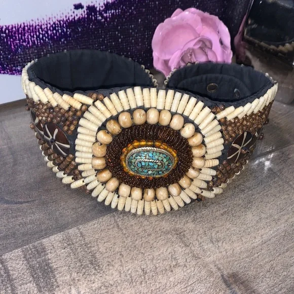 Accessories | Vintage Boho Beautiful Beaded Belt | Poshmark